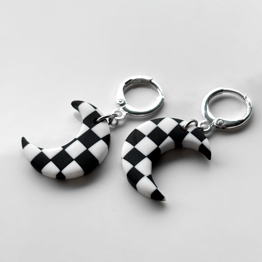 Mini Moons • Black & White Checks