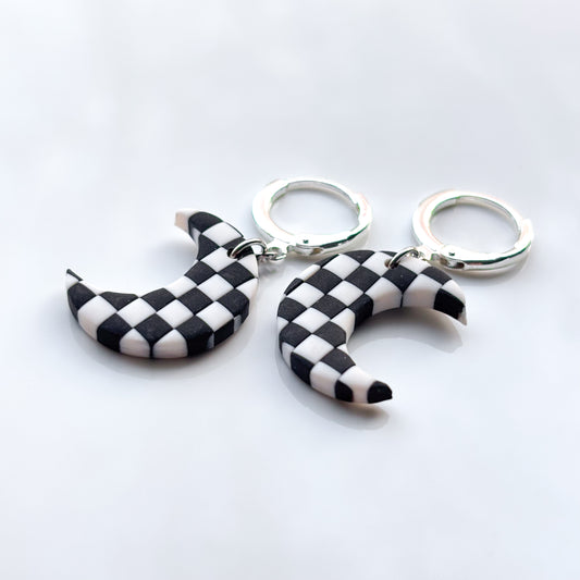 Mini Moons • Black & White Checks