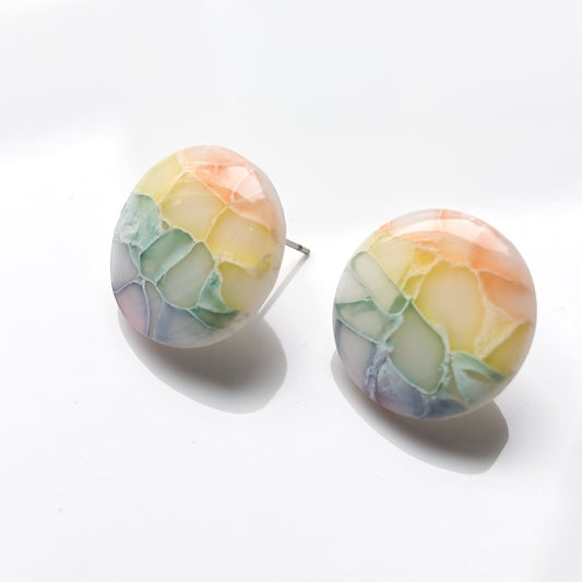 Elaine (lg) • Rainbow Marble Stud