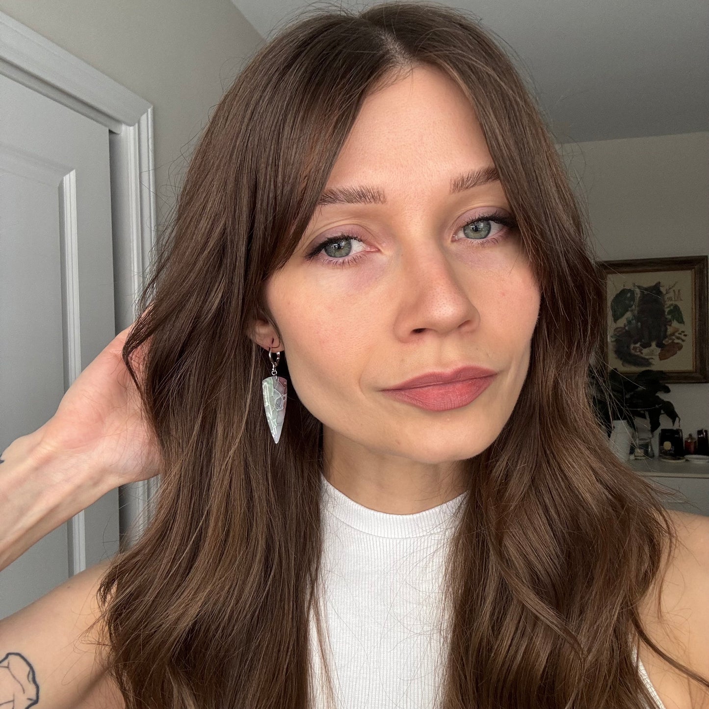 Rachel • Marble Dangle (Green, Blue, Purple)