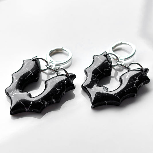 Bats • Black & Silver Marble