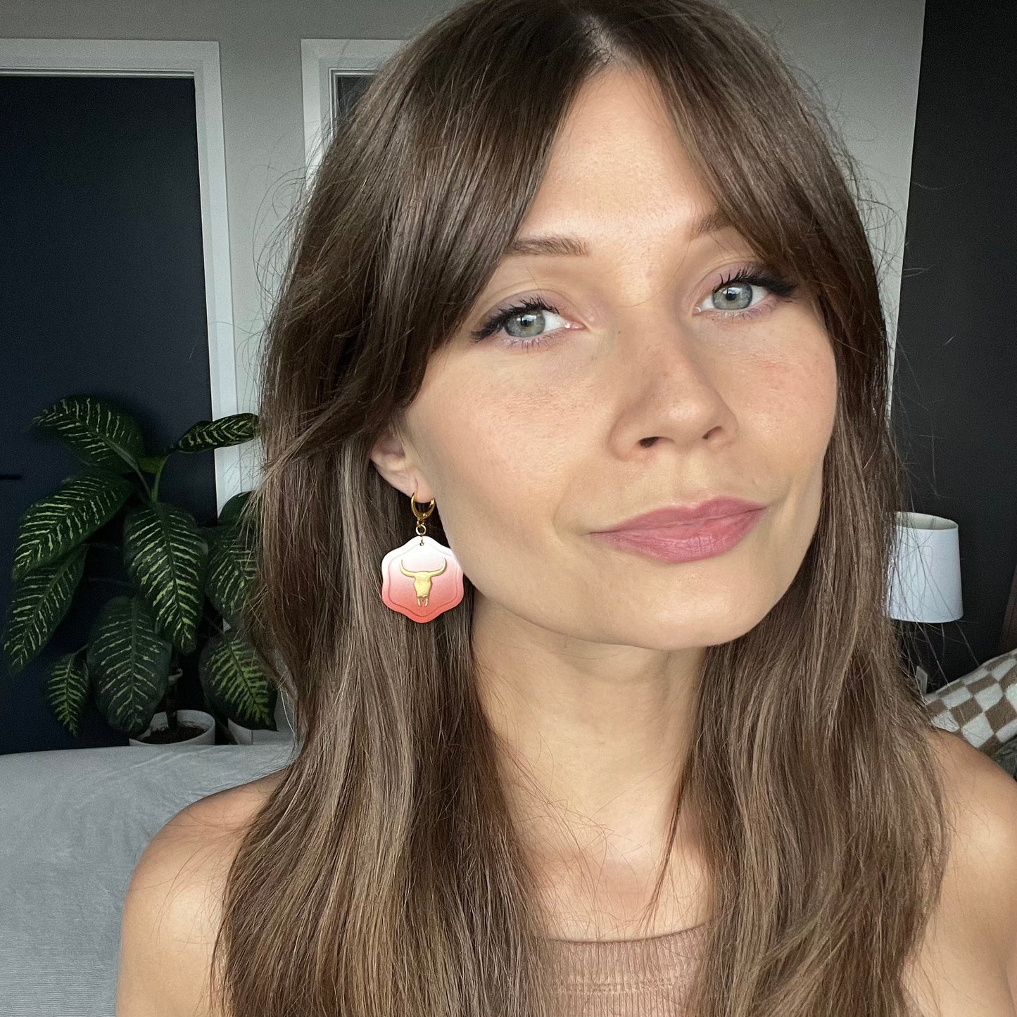 Bull Skull Medallion • Painted