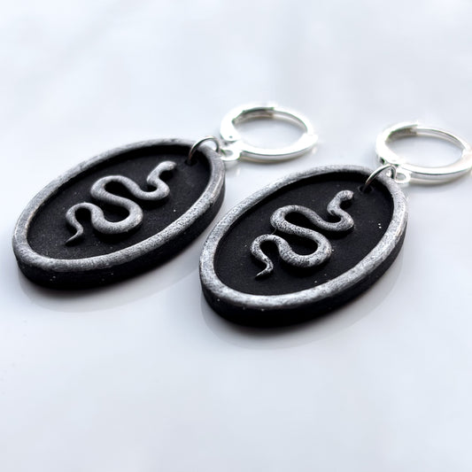 Snake Medallion • Oval • Dangle