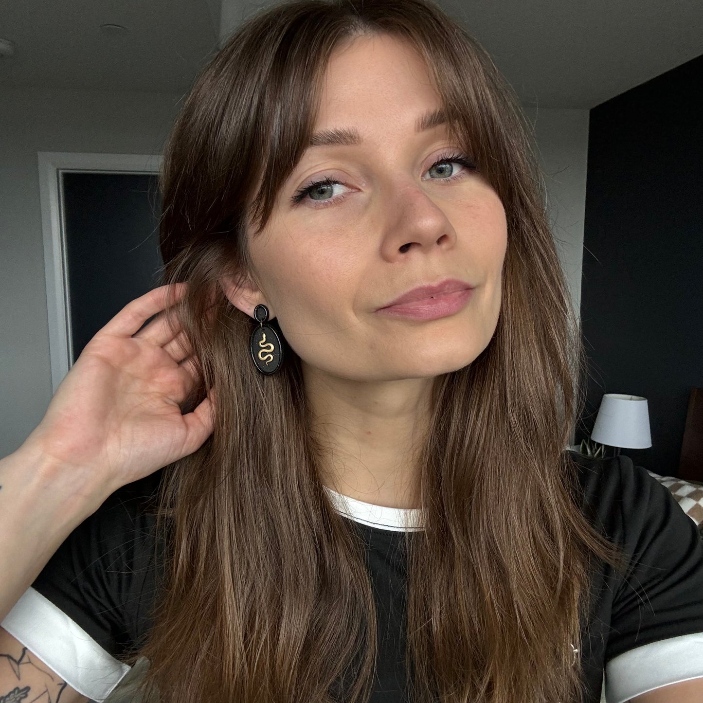 Snake Medallion • Oval • Dangle