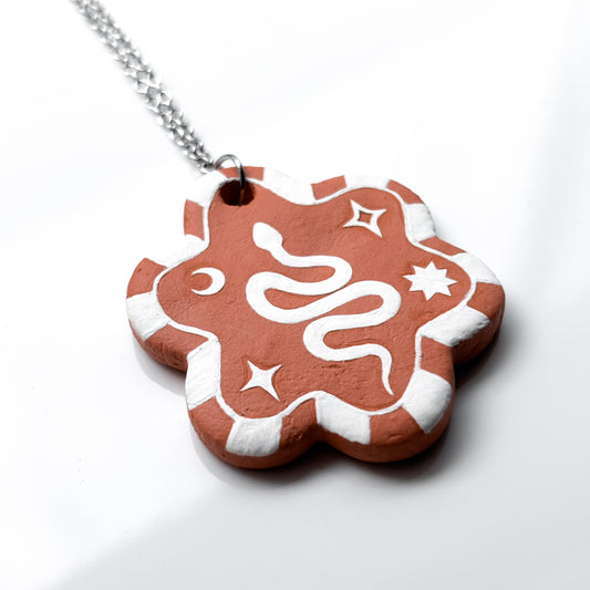 Snake Medallion • Wall Art • Flower