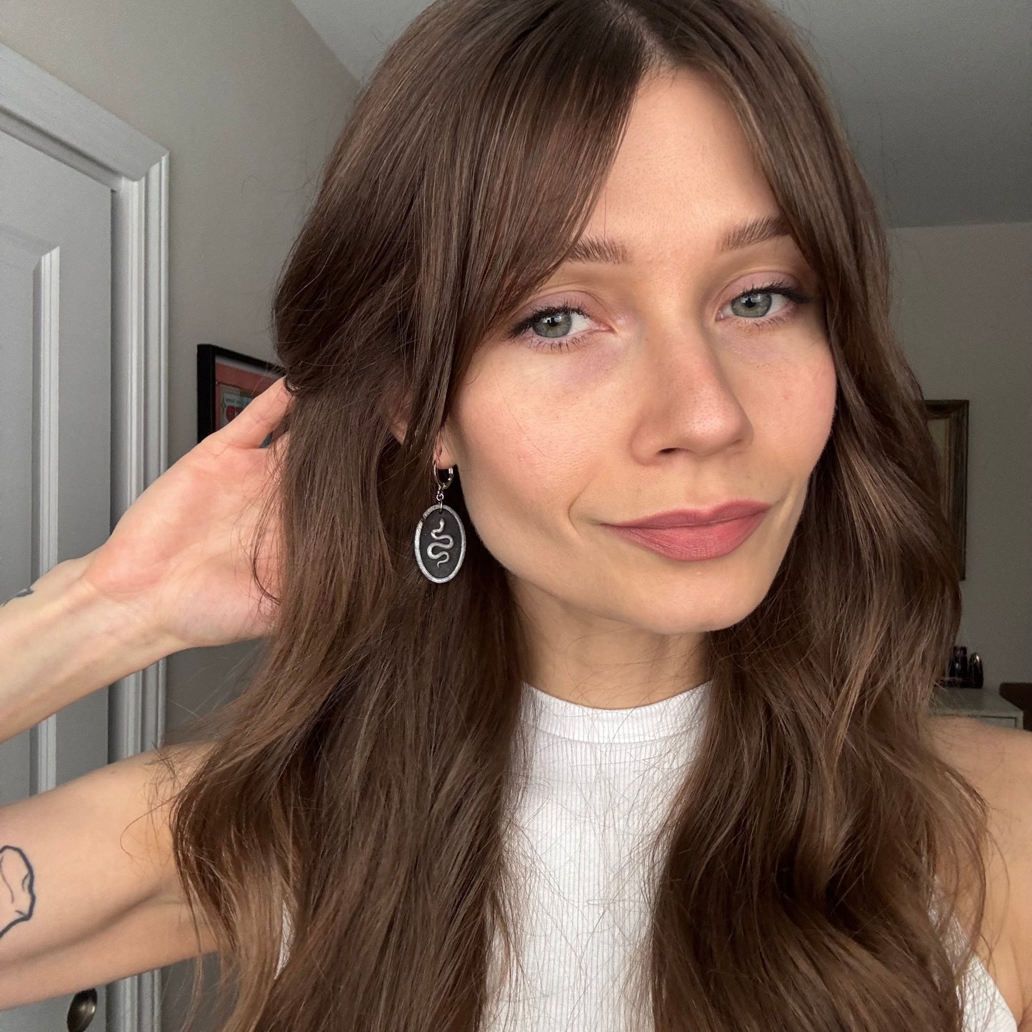 Snake Medallion • Oval • Dangle