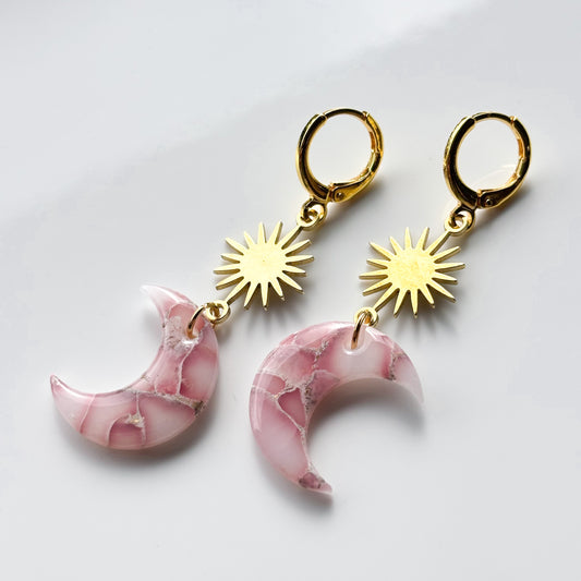 Sun & Moon Dangle • Pink