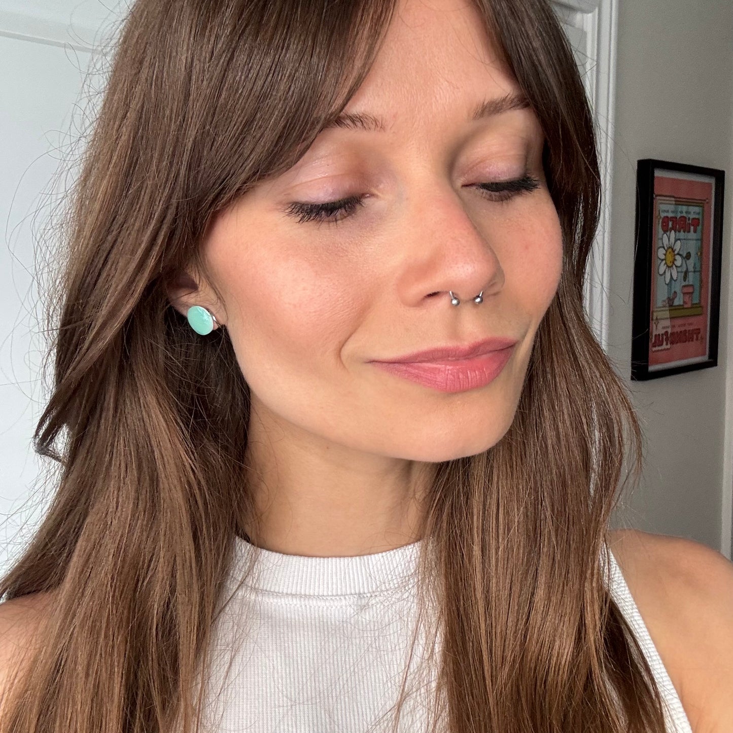 Elaine • Stud (small) • Turquoise Waters