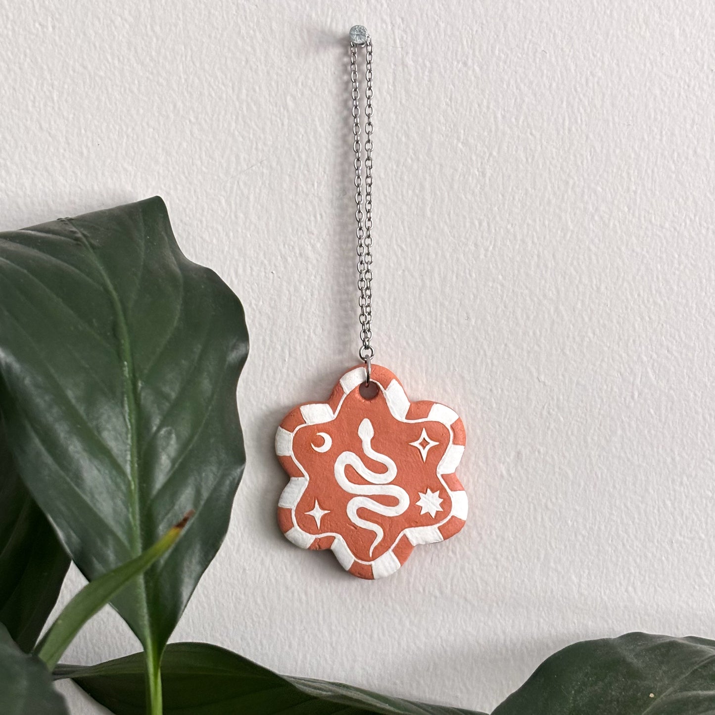 Snake Medallion • Wall Art • Flower