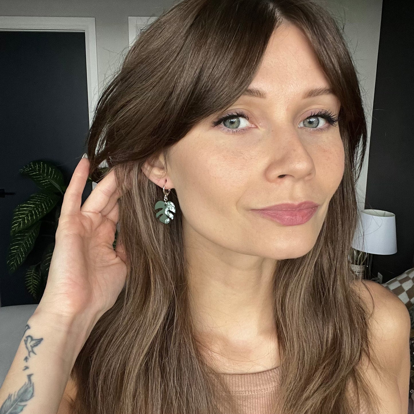 Monstera • Dangle • Variegated **Silver OR Gold**