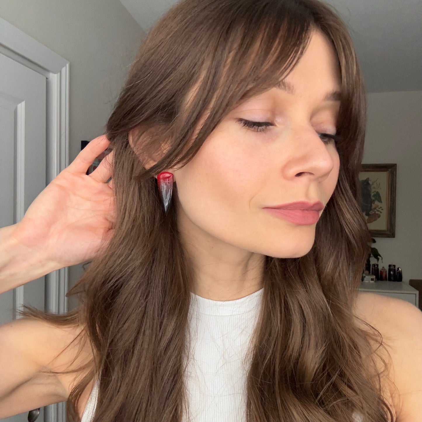 Rachel • Stud • Red Ombre