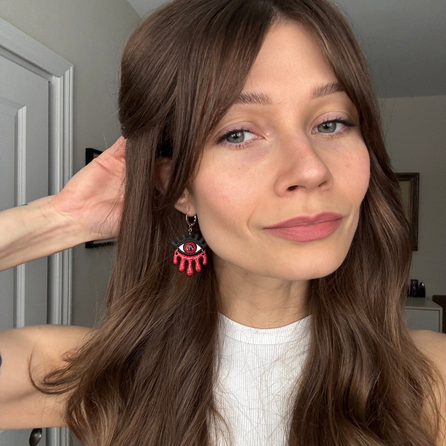 Natalie • Red Glitter • Drip