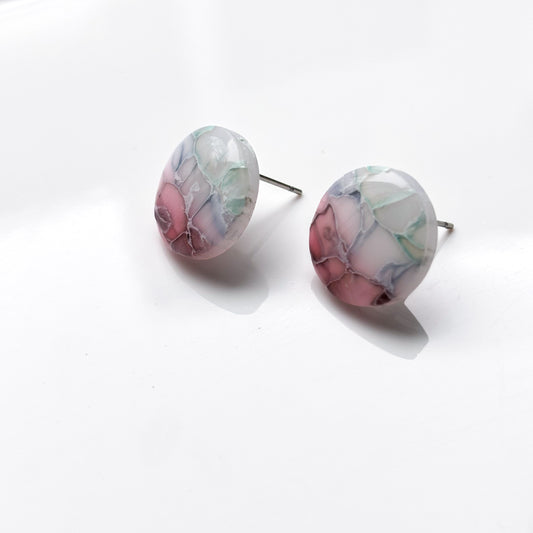 Elaine (m) • Marble Stud (Green, Blue, Purple)