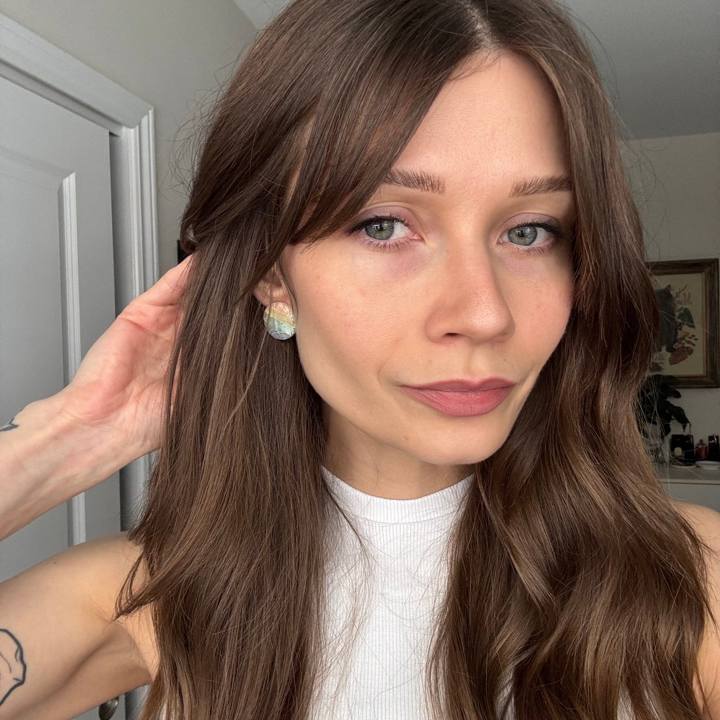 Elaine (lg) • Rainbow Marble Stud