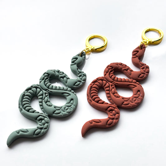 Floral Snakes • Terracotta & Sage • Minimalist