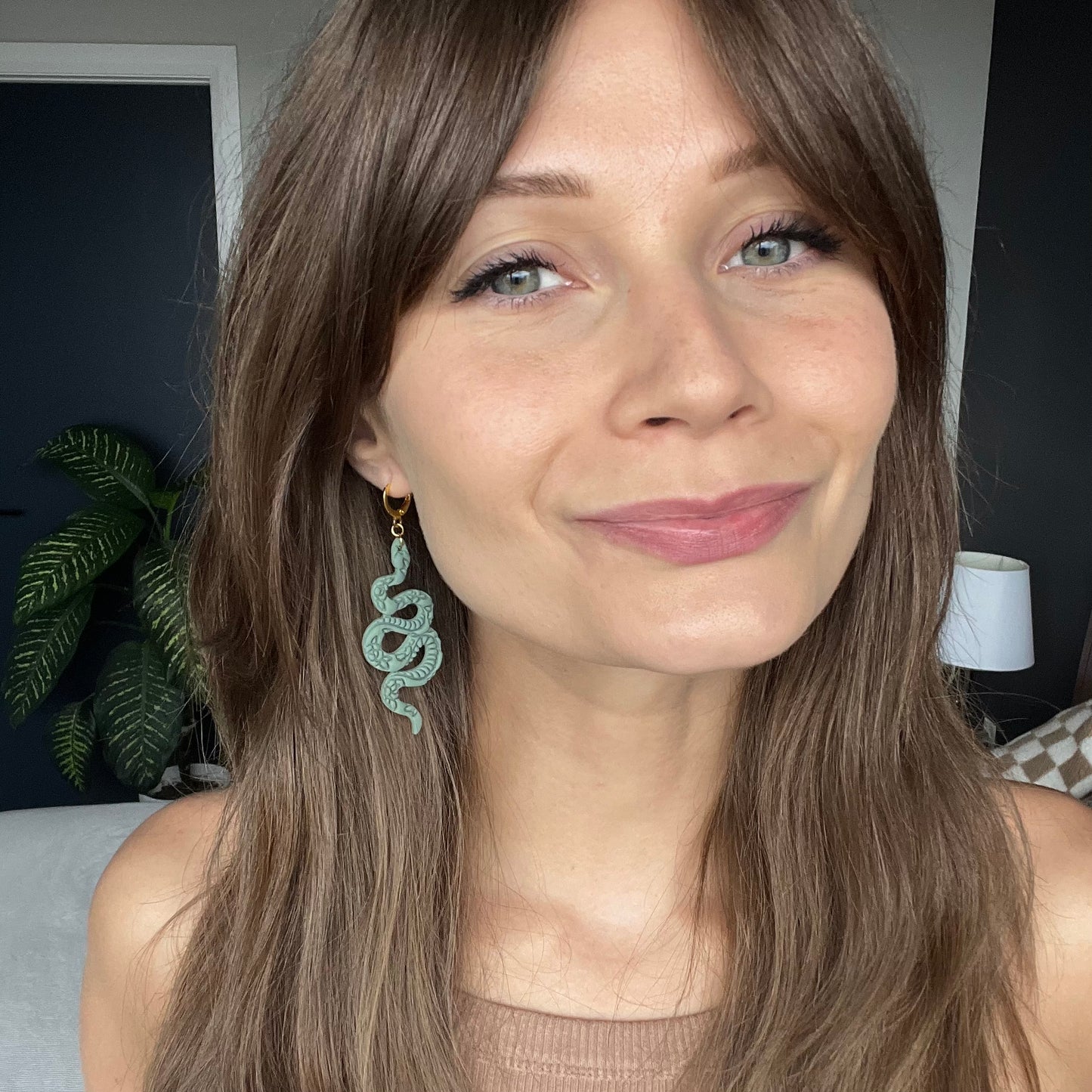 Floral Snake • Deep Sage • Minimalist