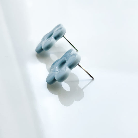 Small Flower Studs • Retro Blue
