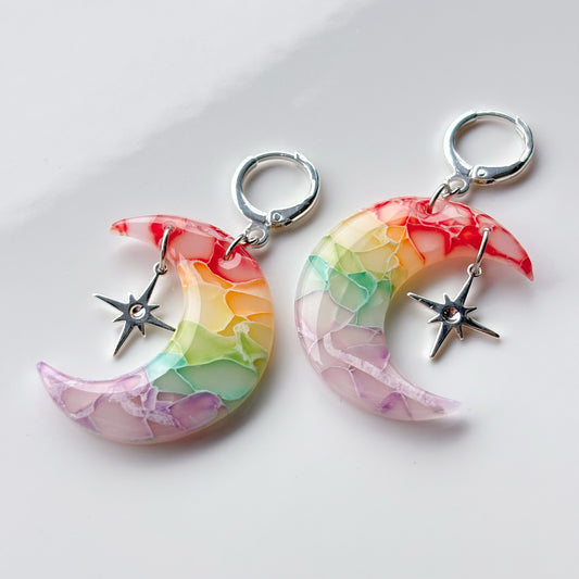 Moons • Rainbow Marble • Sparkle