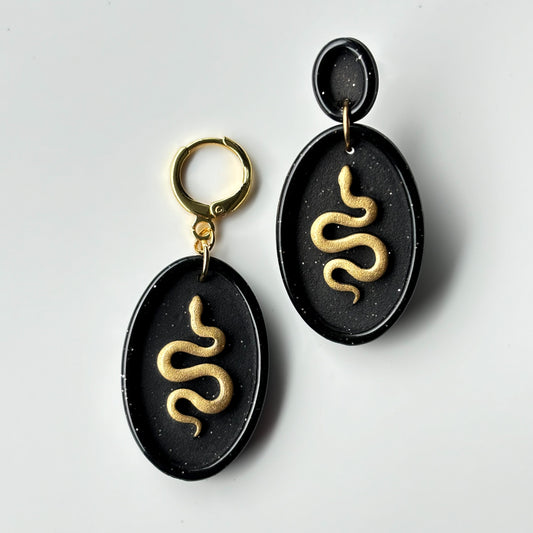 Snake Medallion • Oval • Dangle