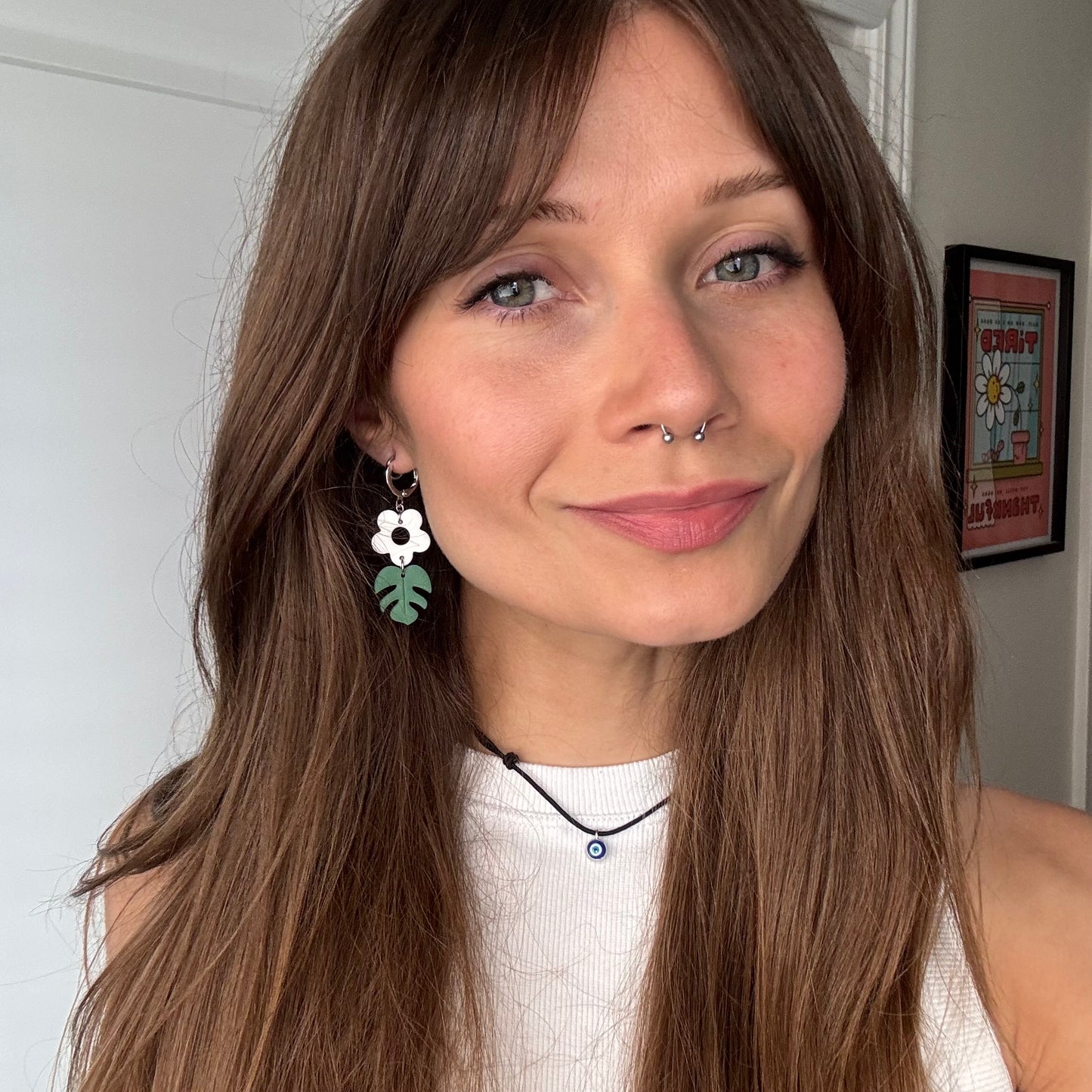 Monstera + Flower Dangle