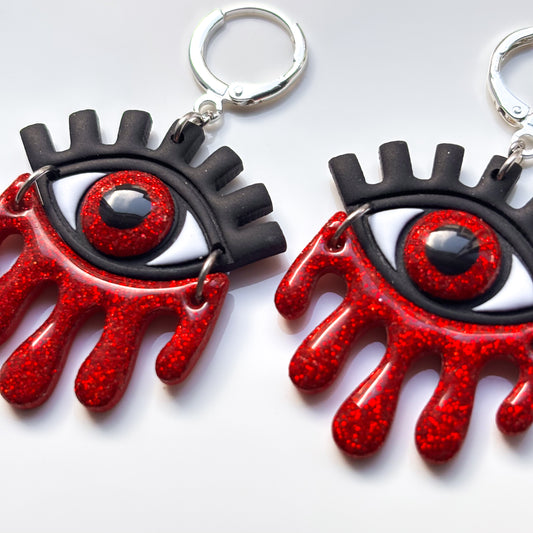 Natalie • Red Glitter • Drip