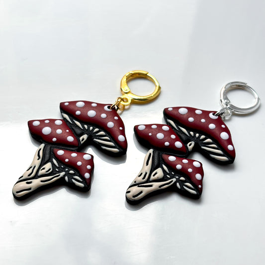 Mushroom Trio • Deep Red