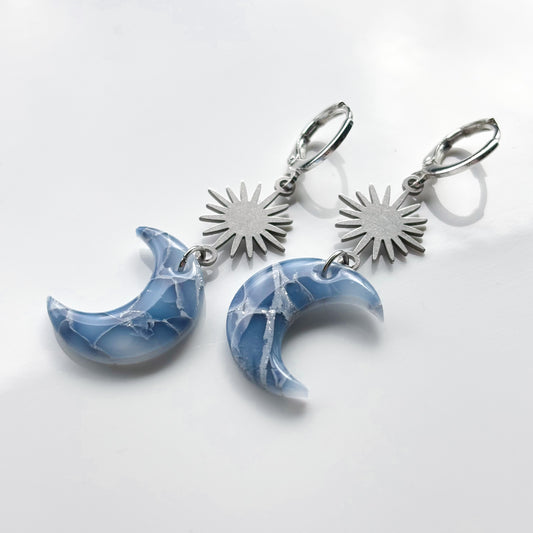 Sun & Moon Dangle • Blue