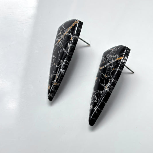 Rachel • Stud • Black Marble