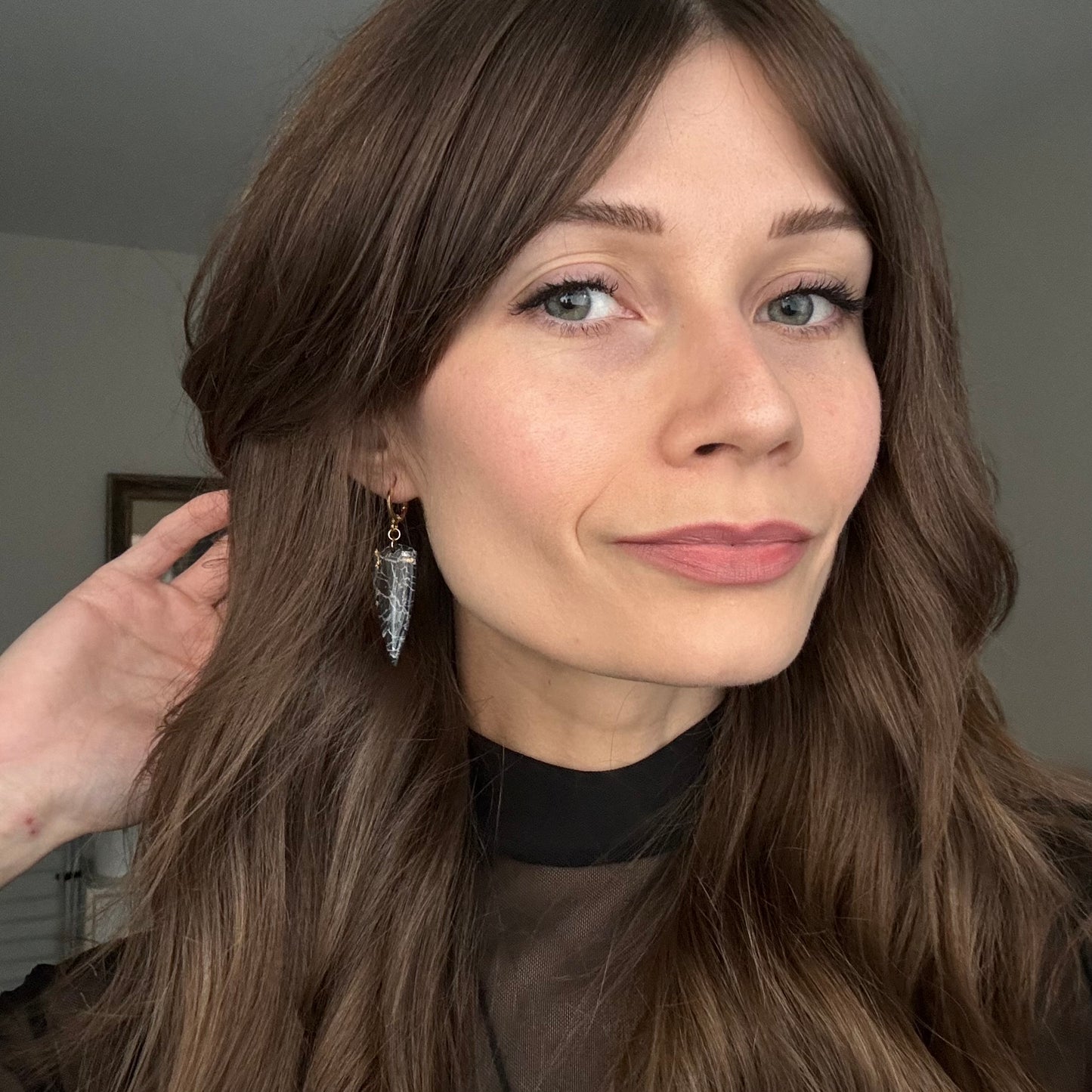 Rachel • Dangle • Black Marble