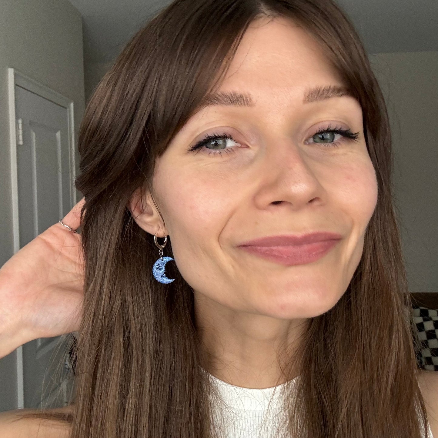 Moon Faces • Blue Holo Glitter