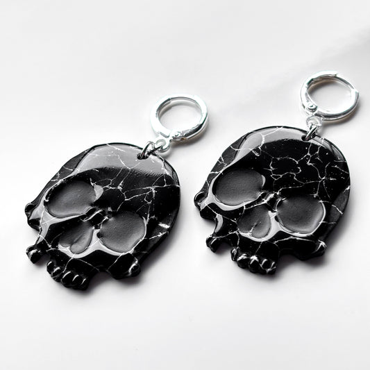Skulls • Black & Silver Marble