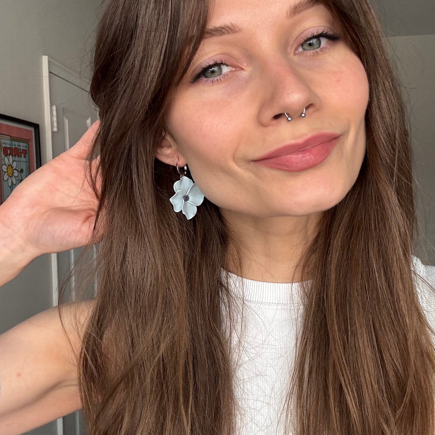 3D Flowers • Blue + Grey