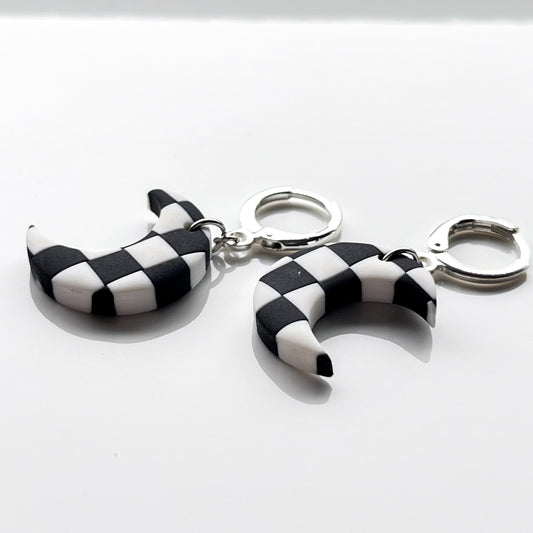 Mini Moons • Black & White Checks