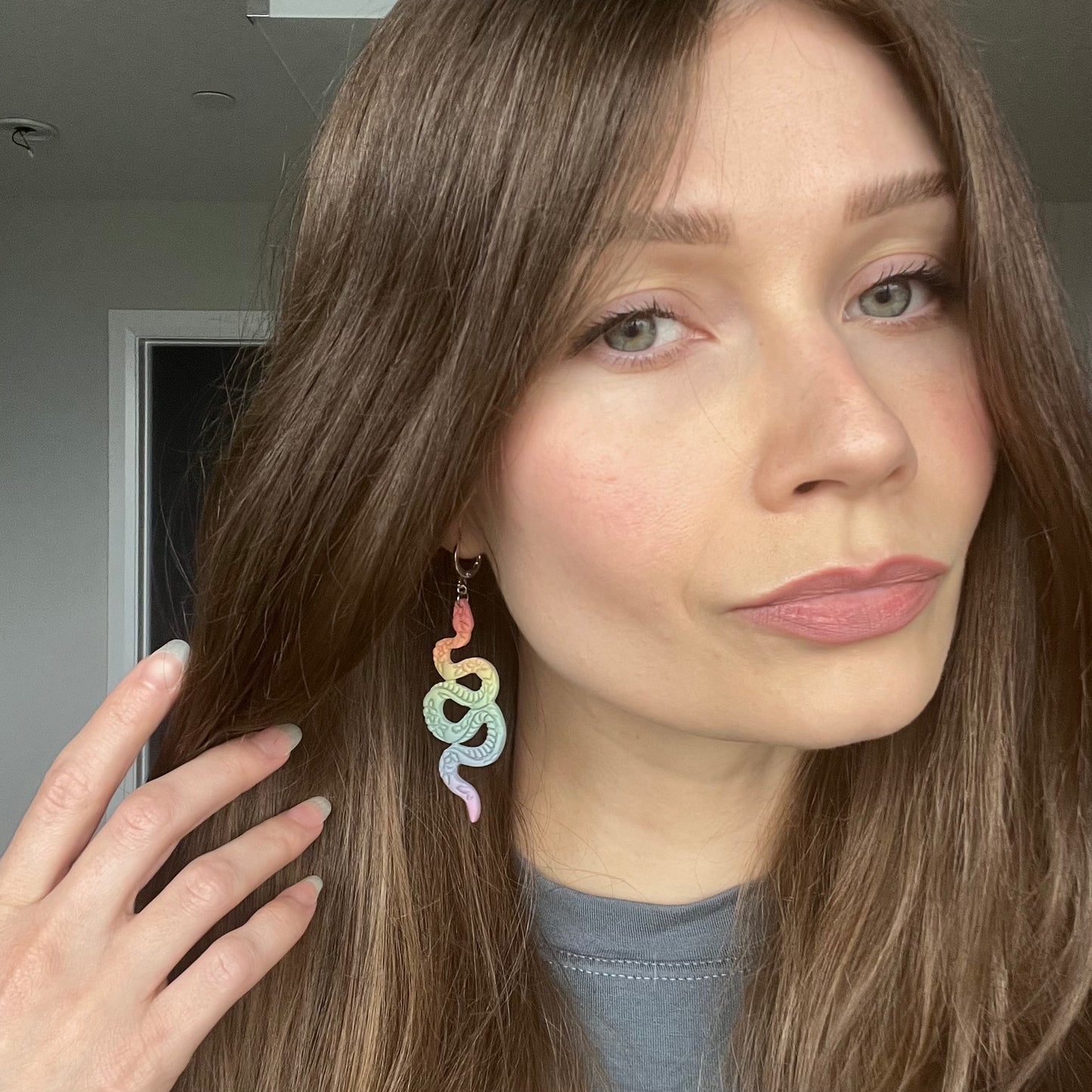 Floral Snake • Minimalist Rainbow