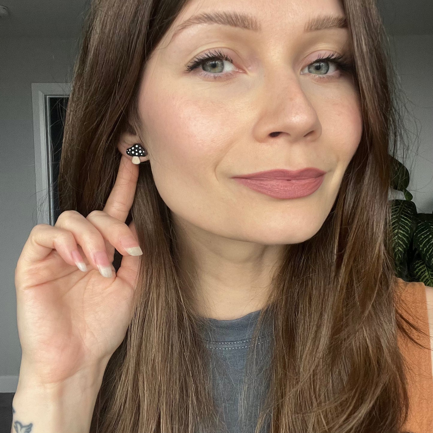 Funky Mushroom Studs