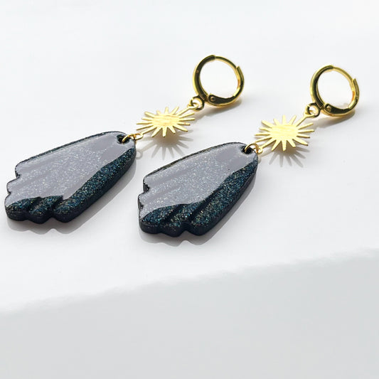 Sun & Ghost Dangle • Dark Rainbow