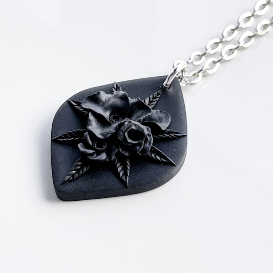 Meaghan • Pendant • Black Bouquet • *CHAIN NOT INCLUDED*