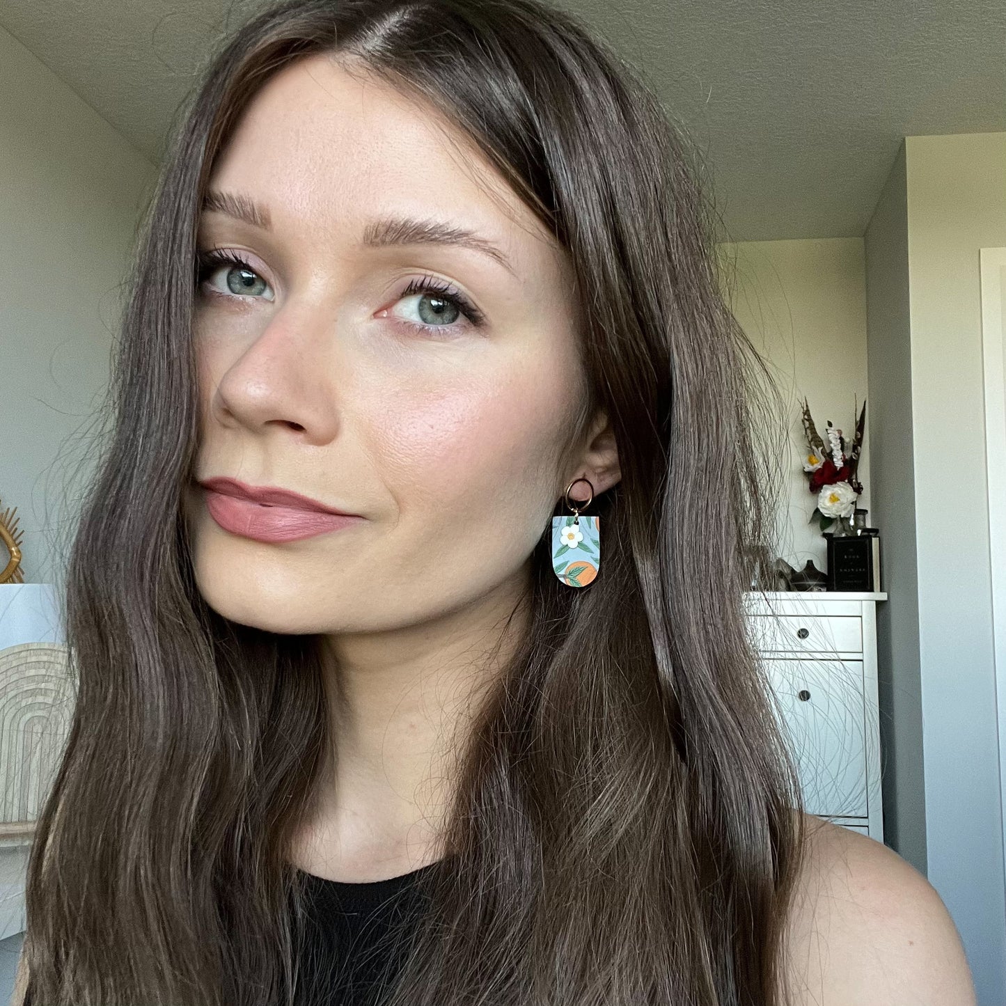 Faye • Orange Blossom • Circle Stud