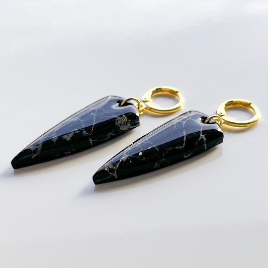 Rachel • Dangle • Black Marble