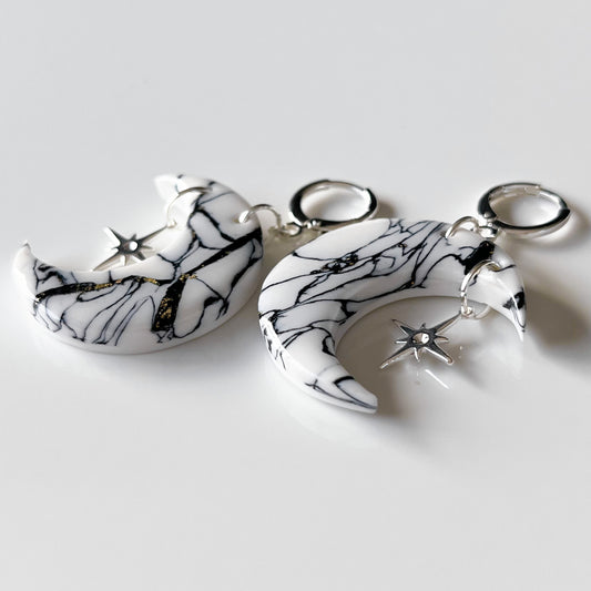 Moons • White Marble • Sparkle