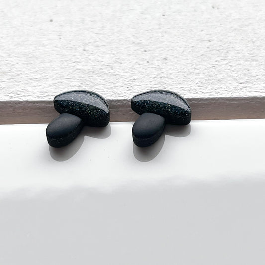 Mushroom Studs • Dark Rainbow + Black