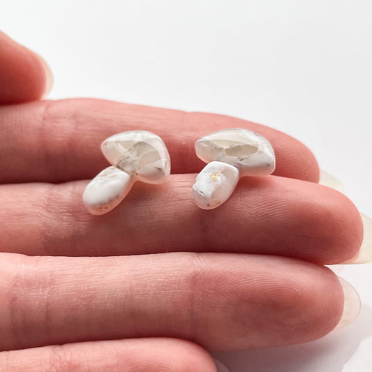 Mushroom Studs • Golden Hour Marble