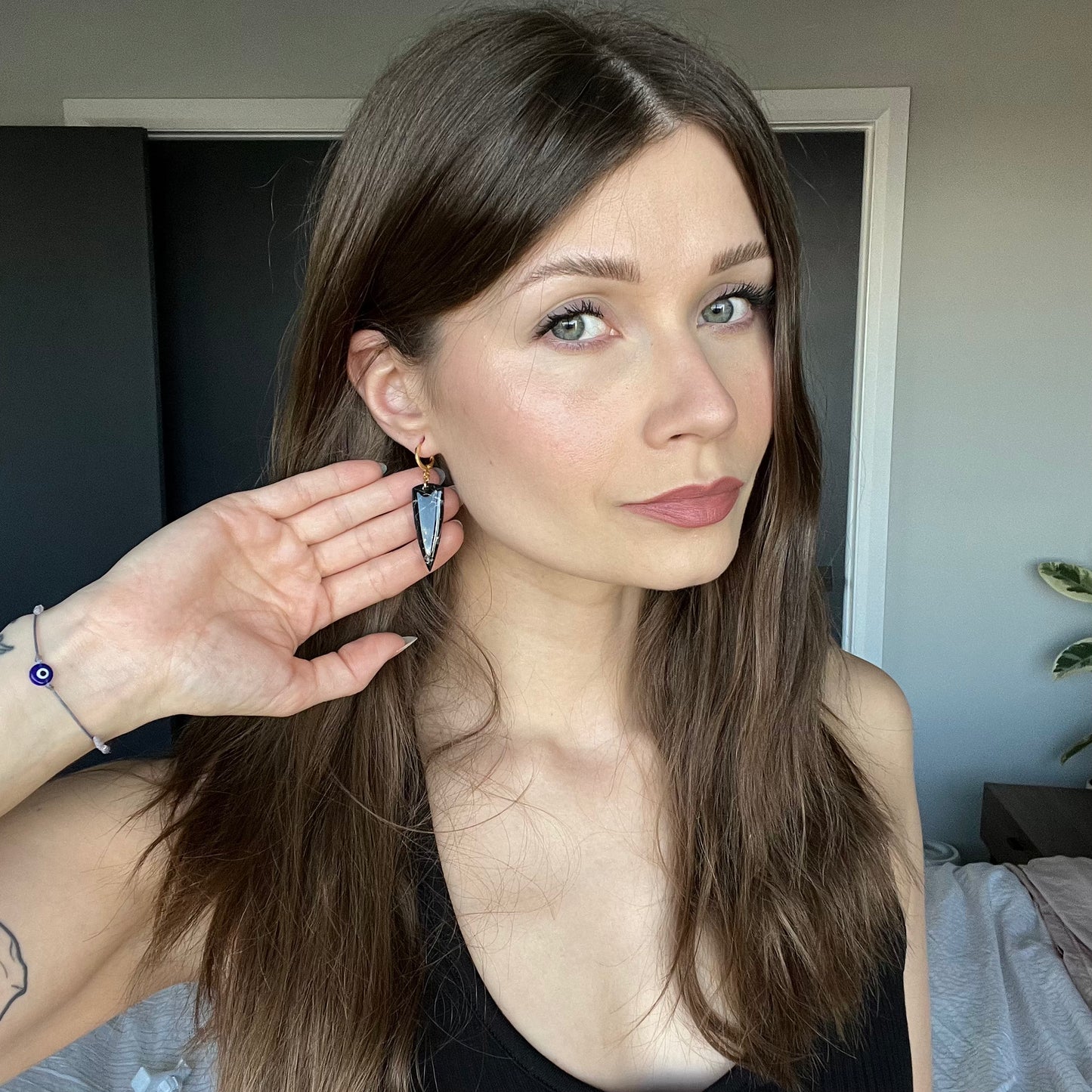 Rachel • Dangle • Black Marble