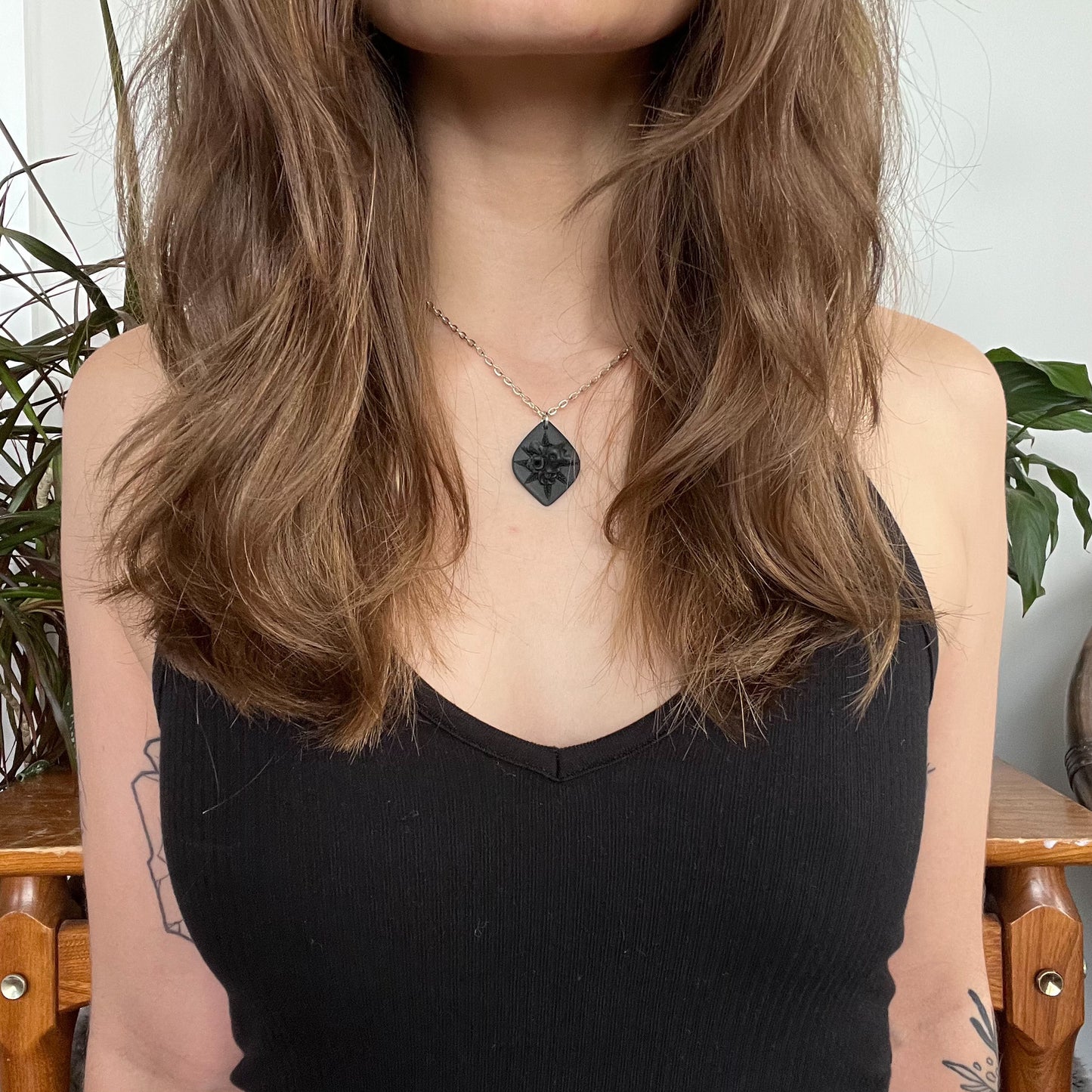 Meaghan • Pendant • Black Bouquet • *CHAIN NOT INCLUDED*