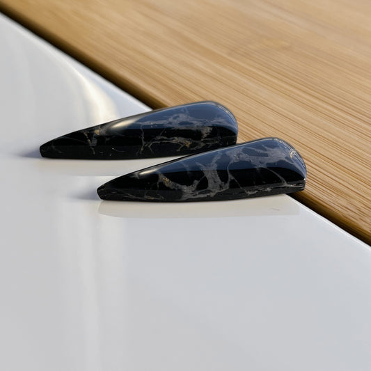 Rachel • Stud • Black Marble