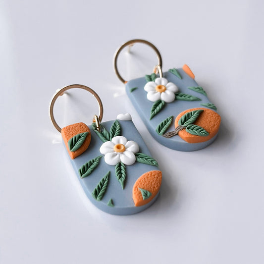 Faye • Orange Blossom • Circle Stud