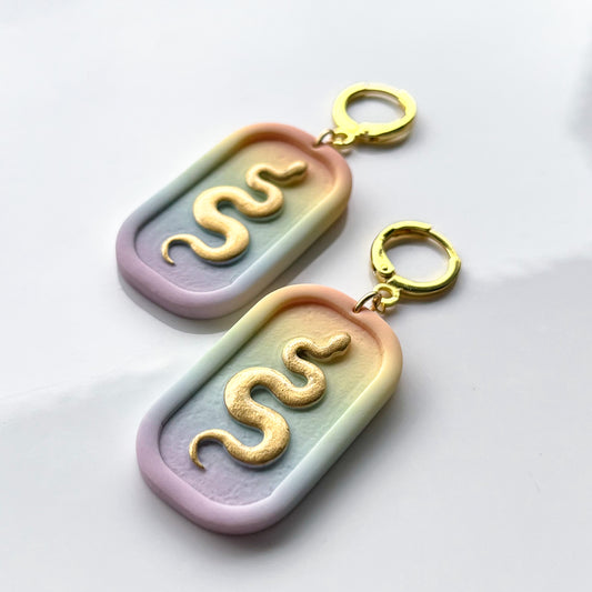 Snake Medallion • Pastel Rainbow