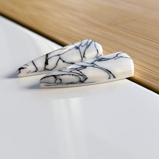 Rachel • Stud • White Marble