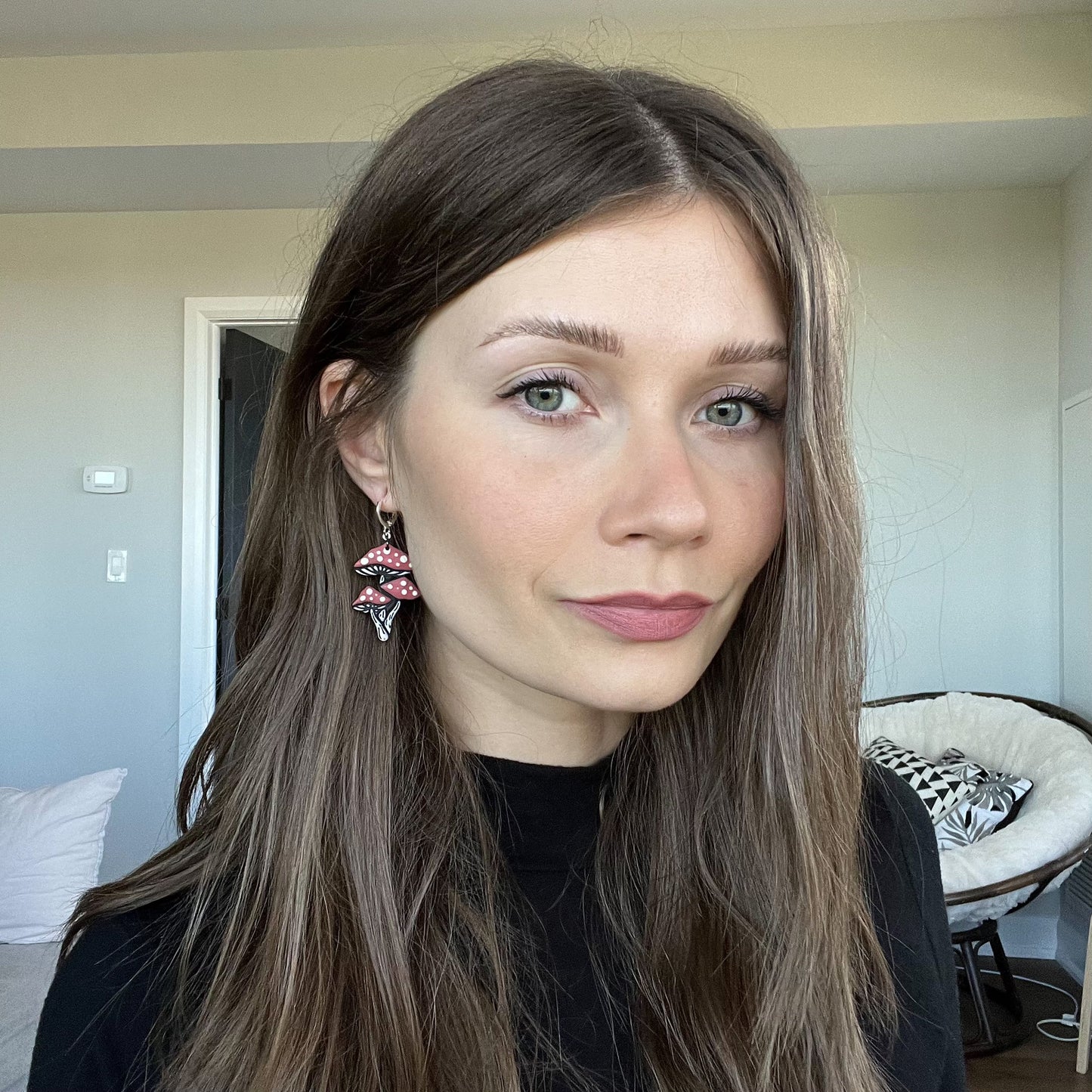Mushroom • Earrings • Deep Blush