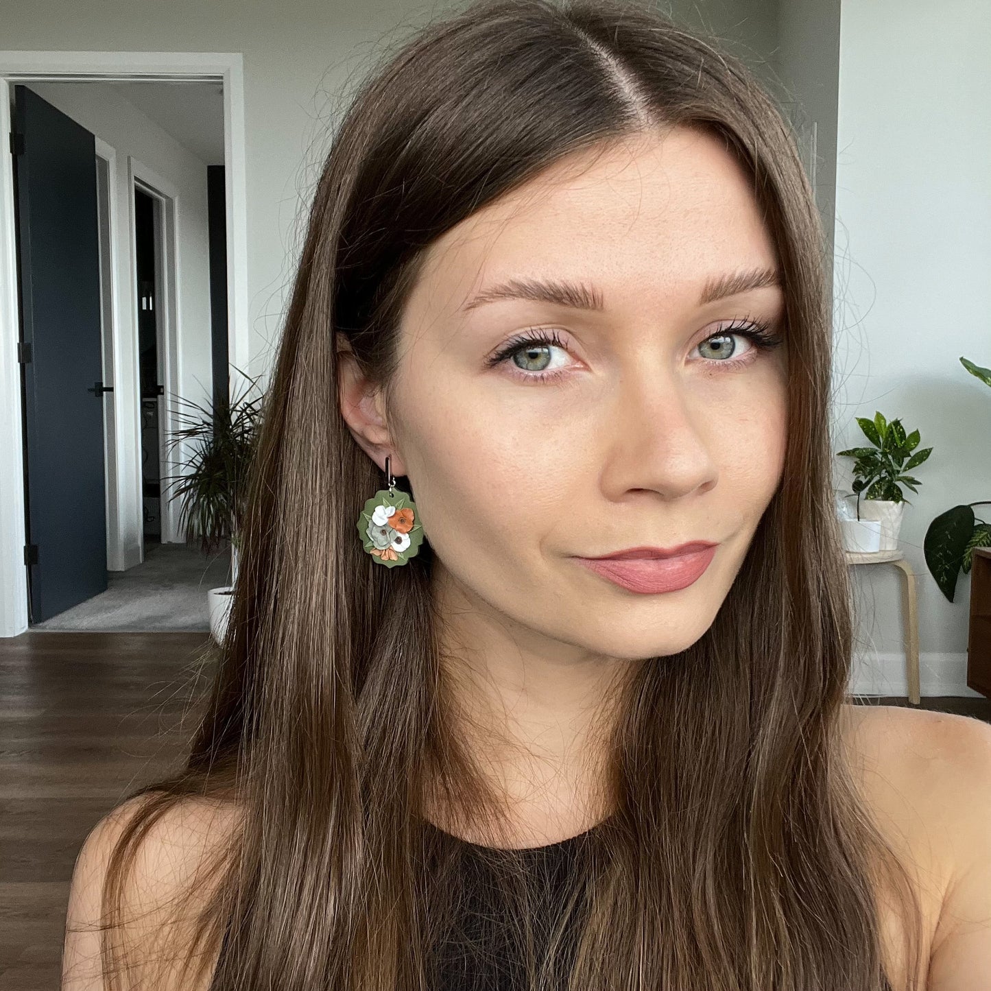 Bouquet Earrings • Olive